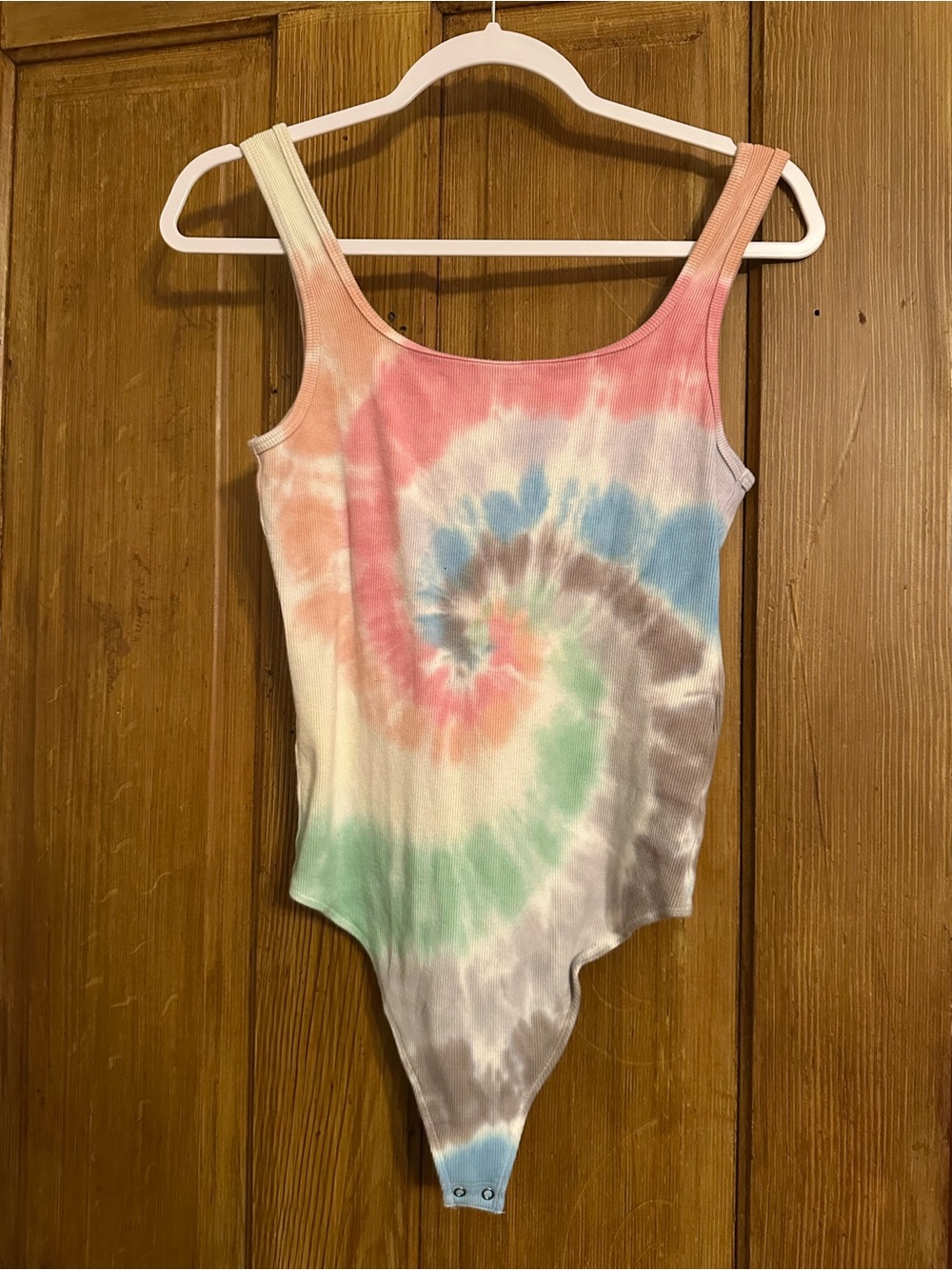 Abercrombie & Fitch SoftAF Tie Dye Ribbed Bodysuit M